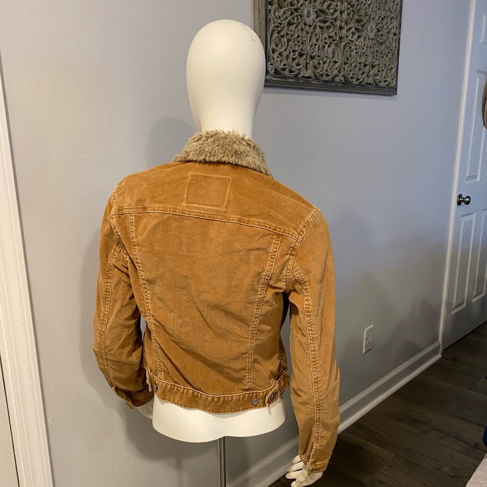 ✨Retro Levi’s Strauss Corduroy Faux Fur Jacket Coat Small - Picture 5 of 5